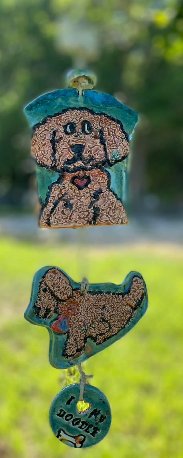 Dog-themed ceramic hanging