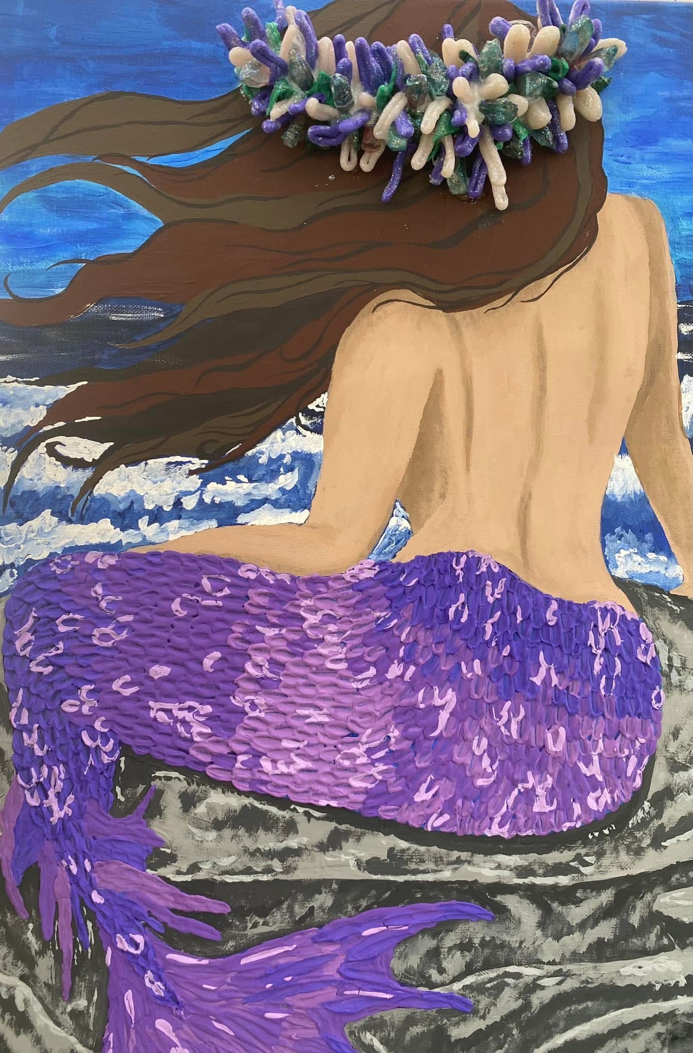 Purple mermaid artwork
