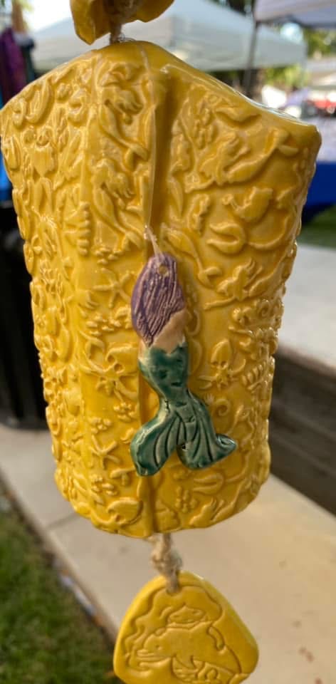Yellow ceramic bell