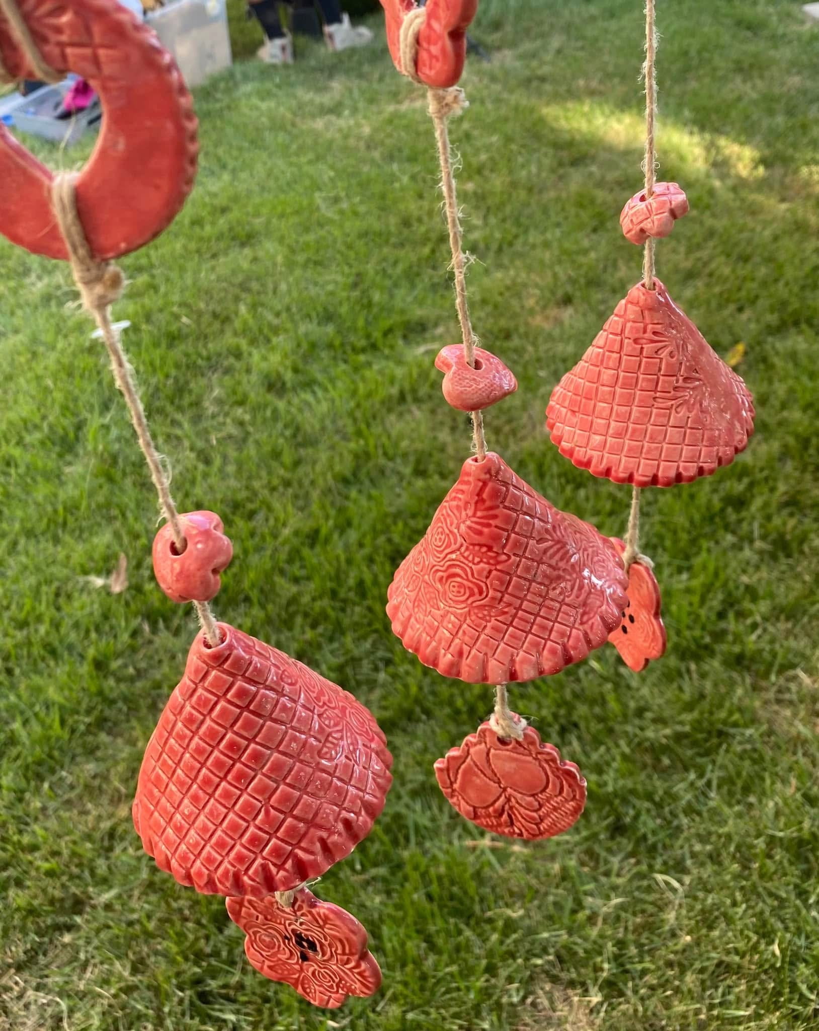 Coral ceramic bells